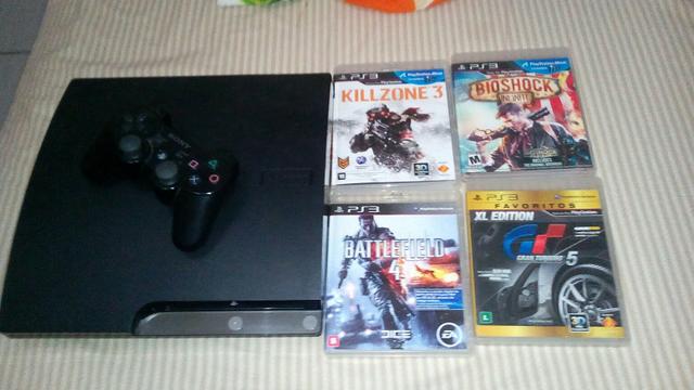 Ps3 travado + jogos fisico + fifa 17 digital