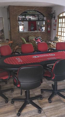 Mesa de poker profissional mais 11 cadeiras giratórias com
