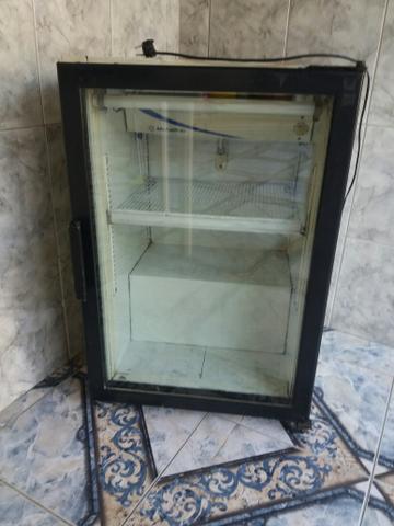 Freezer frigobar metal frio, porta de vidro 220v