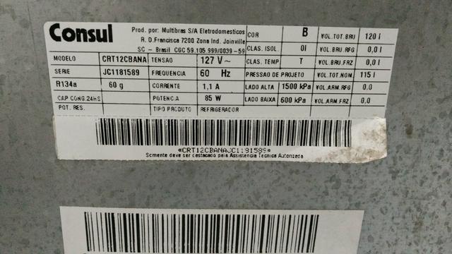 Frigobar Consul 120lt's