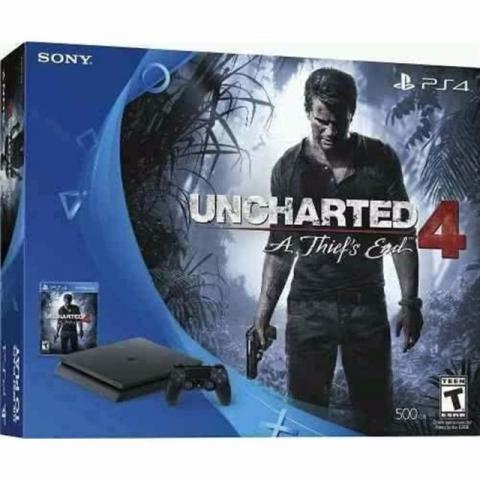 Playstation 4 com jogo uncharted