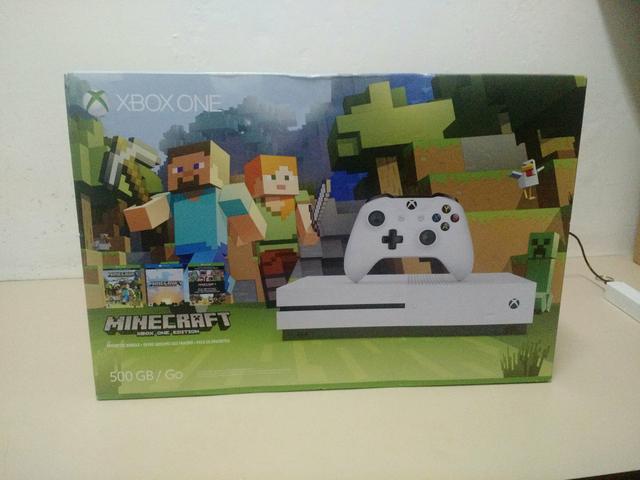 Xbox One S 500gb Slim 4K Branco Minecraft Edition direto dos