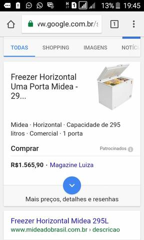 Freezer Horizontal 295L