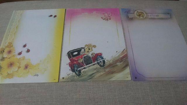 Lote de 40 papéis de carta Anos 80