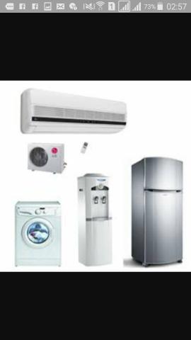 Geladeira, lavadora, ar split