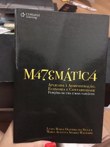Livro Matemática Aplicada à Administração, Economia e