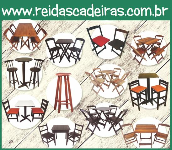 Mesas e cadeiras para comércio