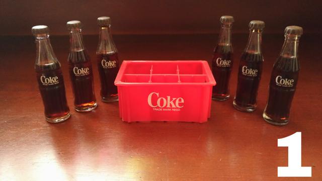 Mini-engradados Coca-Cola e Guaraná Taí anos 80