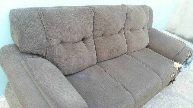 Sofa camurça remontavel 3 lugares