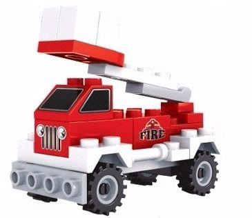 Bombeiros 4 veículos blocos de montar