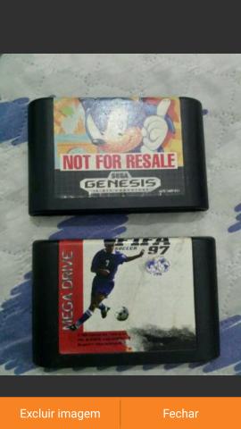 Fitas Mega Drive Sonic e FIFA 97