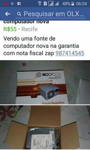 Fonte pá computador