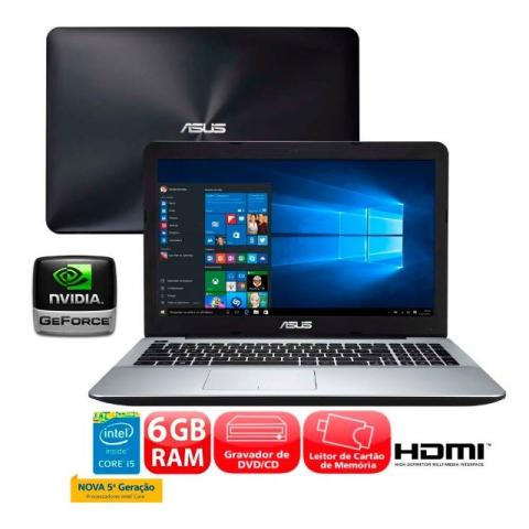 Notebook Asus Core I5 5ª geração - modelo X555l - 6gb ram