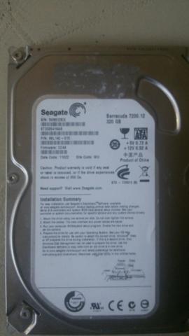 Vendo 1 hd sata 320 gigas + 2 memorias de 1 gb ddr2