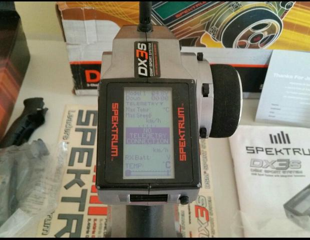 Automodelo radio controle Spektrum Dx3s completo sensores