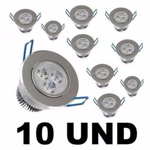 Kit 10 Spot Super Led 3w - Branco ou branco quente