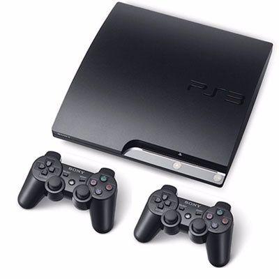PS3 Slim 250 GB com 2 Controles e 3 Jogos com Garantia