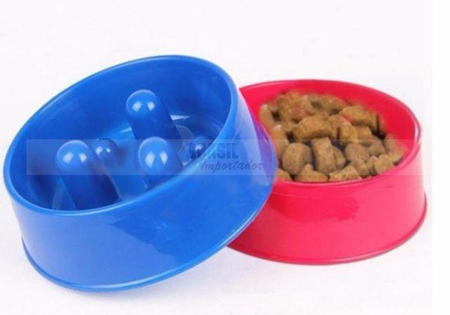 Comedouro Lento De 3 Pinos Para Cães + Frete Grátis