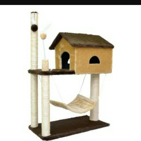 Casa de gatos marrom!