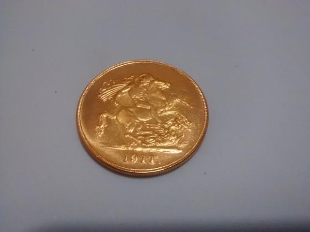 Moeda de ouro super rara de 5 libras inglesas