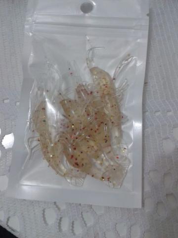 Camarão artificial para vários tipos de peixes 8 cm