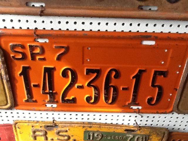Placa de Carros Antigos So de Numeros Original Anos 