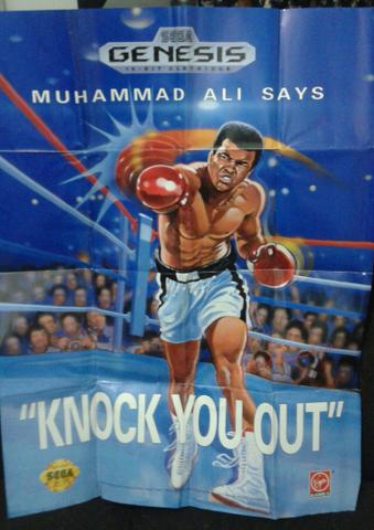 Pôsteres do Fifa 97 e Muhammad Ali de Mega Drive