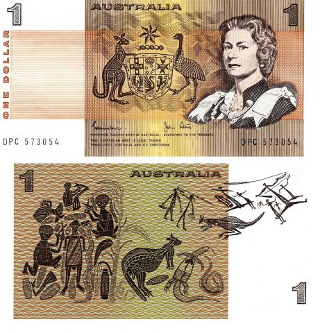 Austrália - Cédula 1 Dólar  FE - Raridade - Flor de