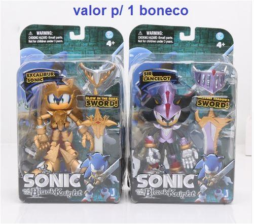 Boneco Sonic Black Night Excalibur Sir Lancelot lacrado na