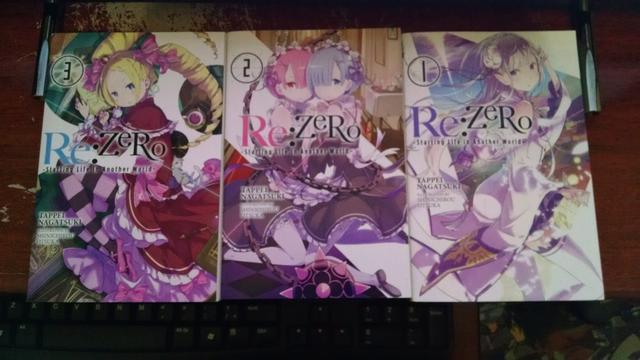 Light Novels de Re:Zero Volumes 1, 2 e 3 (Versão em