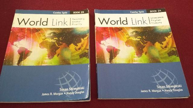Livros de Inglês World Link 2A e 2B os mesmos utilizados na