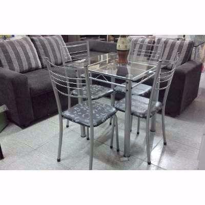 Mesa Luanna com 4 cadeiras veja modelos - rqmmóveis (