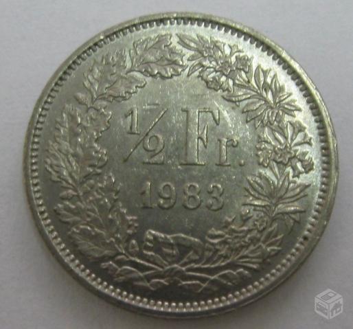 Moeda de 1/2 franc de prata (soberba/fc)