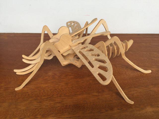 Quebra Cabeça 3D de Madeira - Mosquito