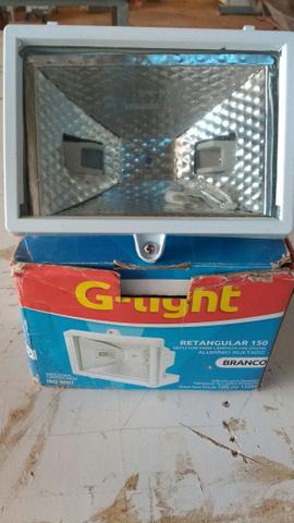 Refletor retangular 150 para lampada elogena aluminio