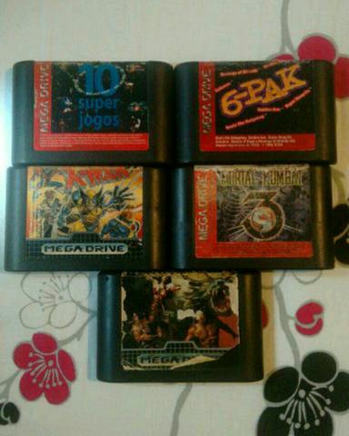 05 jogos originais de Mega Drive (Camaçari)