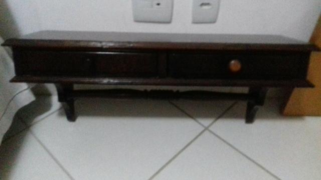 Console de madeira com 2 gavetas