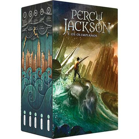 (Item Novo)Percy Jackson e os olimpianos - 5 volumes - Novo