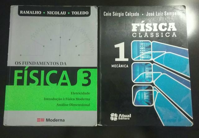Livros física clássica 1 e fundamentos da física 3