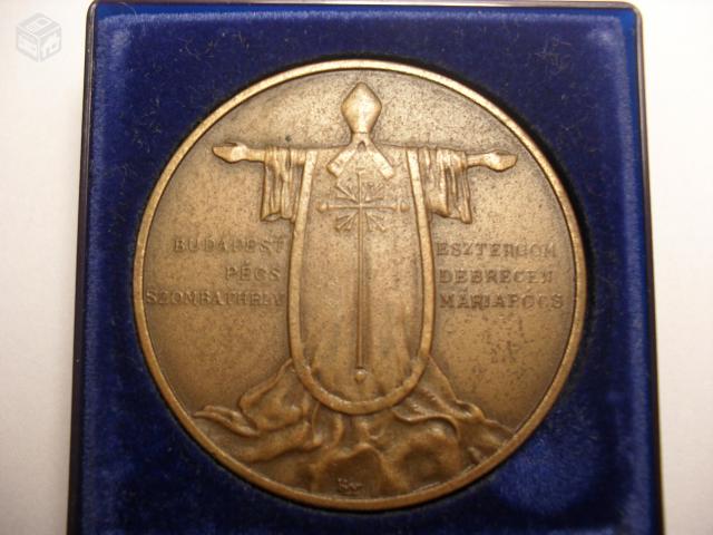 Moeda em Bronze comemorativa visita Papa Hungria