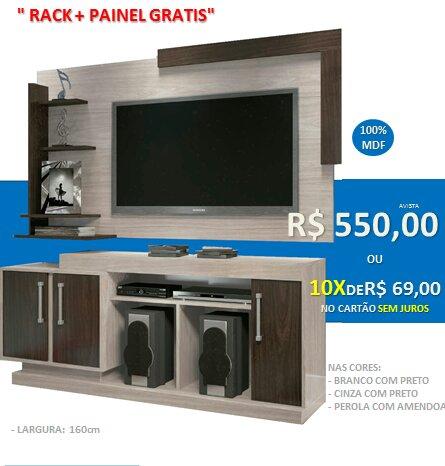 Ofertão!! rack + painel grátis!! novos pra TV ate 48p