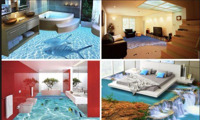 Piso Epoxi porcelanato Líquido 3D, por apenas R reais