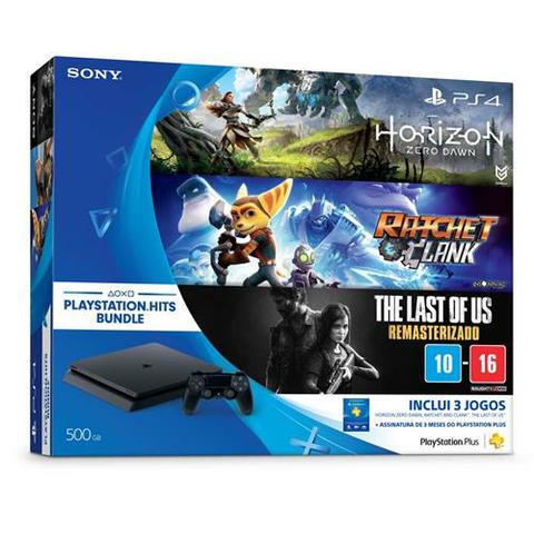 Ps4 Playstation 4 Slim Sony 500gb Pacote Playstation Hit