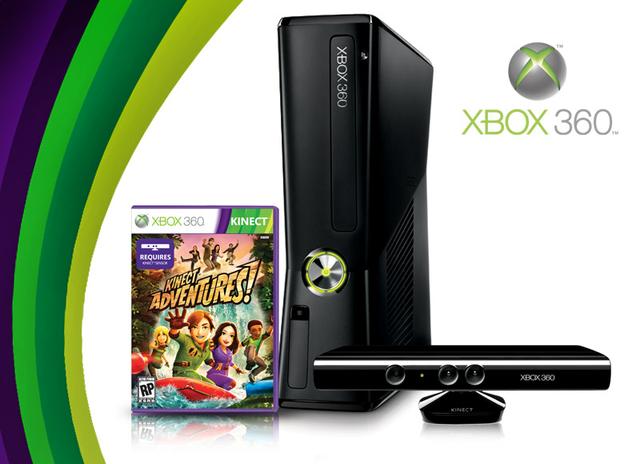Xbox 360 slim com Kinect, usado