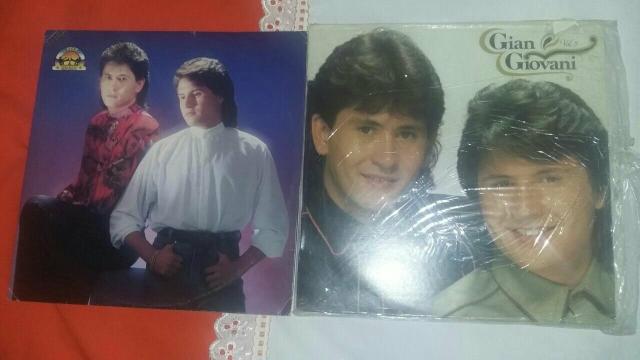 2 discos de vinil Gian e Giovani