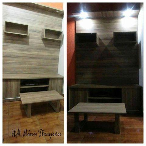 Painel com rack planejado sob medida