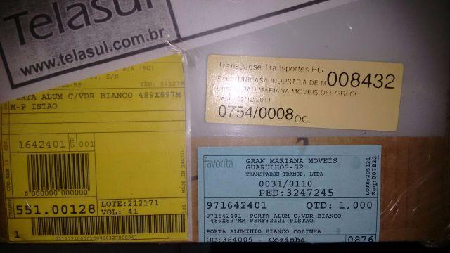 Porta aluminio com vidro para armário de cozinha