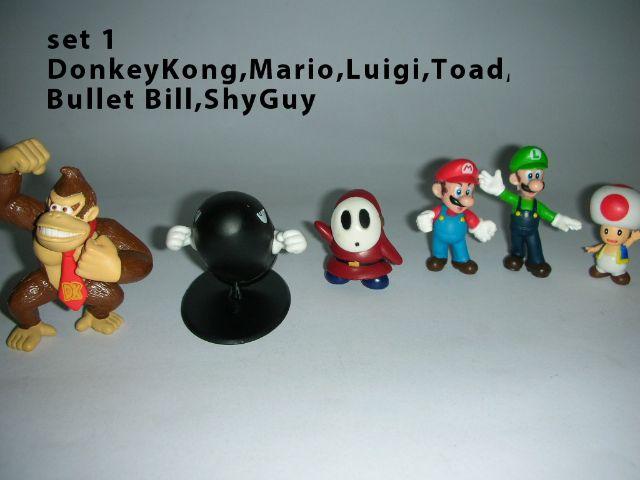 Super Mario Bros action figures set 1, 2 e 3