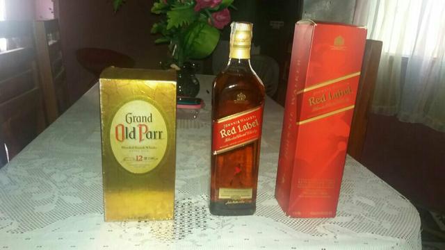 Wisk red label, old parr e Absolut