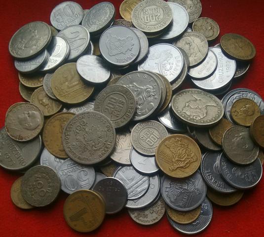 100 moedas nacionais para garimpo